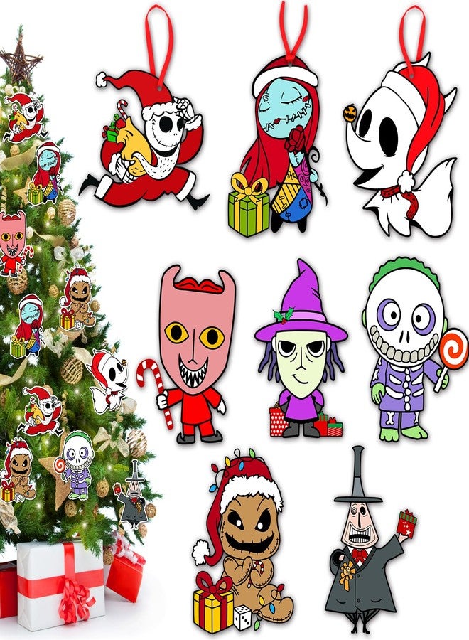 Tivee Christmas Tree Decorations - 16PCS Jack Sally Christmas Tree Hanging Ornament Xmas Nightmare Christmas Ornaments Christmas Decorations Before Holiday Decor Home Indoors - Image 1